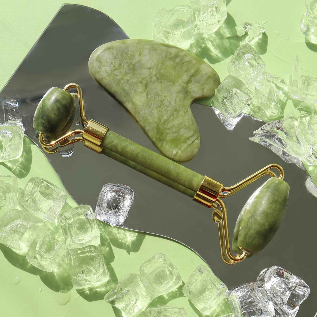 Jade Roller Facial Massager — De-Puffing Care | Skincare in Pakistan COD
